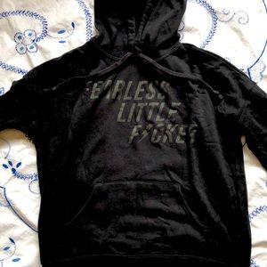 Girrlscout Fearless Little F——- black hoodie